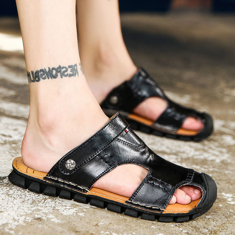

2021 top quality cross-border men women sport trainer sandals and slippers summer casual two-wear shoes beach sandal hollow leather shoe code: 26BZ-9701, 1s3a7589_1