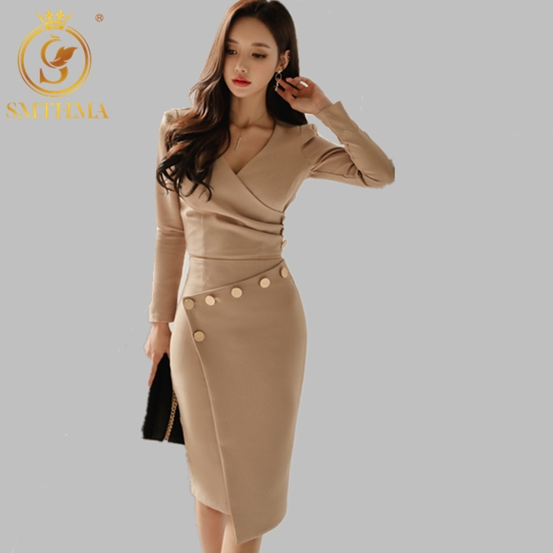 

Two Piece Set Fashion Sexy V-Neck Long Sleeve Top+Irregular Skirt Conjuntos Mujer Dos Piezas 210520, Tops