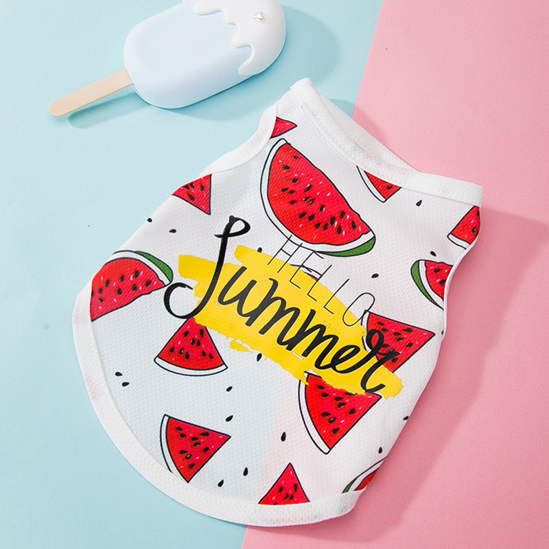 

Clothes Vest Teddy Spring Little and Autumn Thin Than Xiong Bomei Small Dog Cat Pet Puppies Summer, Summer watermelon