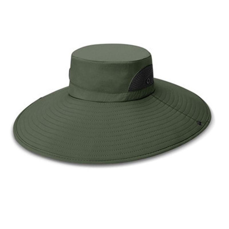 

Wide Brim Hats UV Protection Sun Hat Men's Outdoor Travel Cycling Fisherman Visor Mountaineering Korean Big Eaves, Dark grey