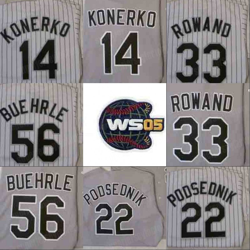 

2005 WS Champions Baseball Jersey Chicago AJ PIERZYNSKI PAUL KONERKO SCOTT PODSEDNIK JOE CREDE FRANK THOMAS CHRIS SALE MARK BUEHRLE, 23 jermaine dye