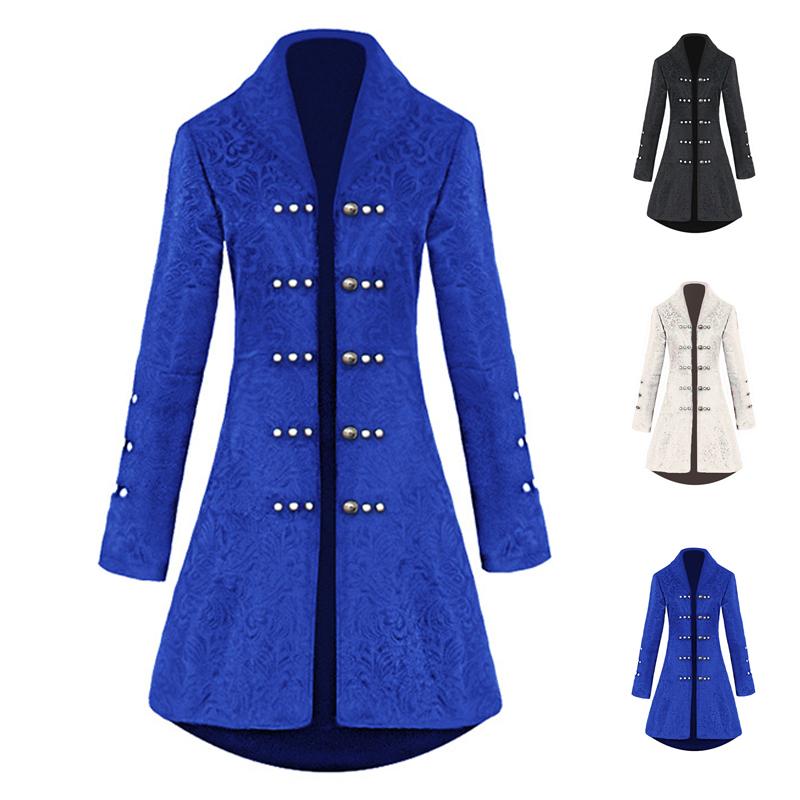 

Women' Jackets Long Gothic Jacket Women Sleeve Kimono Cardigan Lace Up Corset Medieval Victorian Punk Coat Cosplay Clothes Female, Long coat
