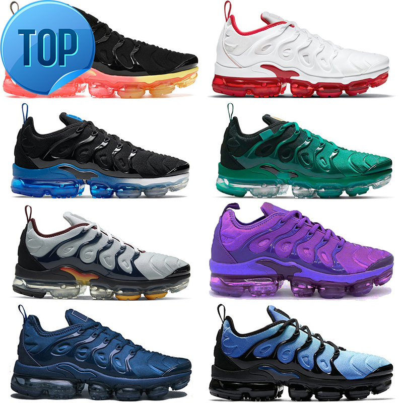 

freeshipping tn plus running shoes for men women Triple Black White Cherry Fresh Atlanta Hyper Blue 085 Bred Dark Stucco mens trainers sport