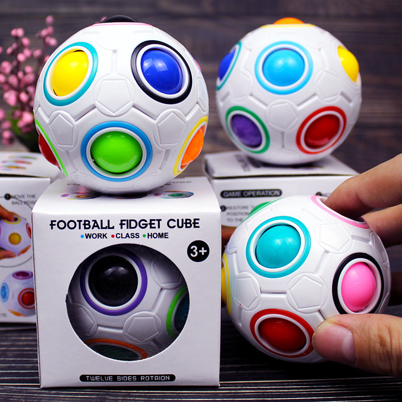 

Boys Girls Magic ball Decompression Toy Antistress Cube Kids Puzzles Educational Coloring Learning Toys for Children Adults Desk Office Anti tress