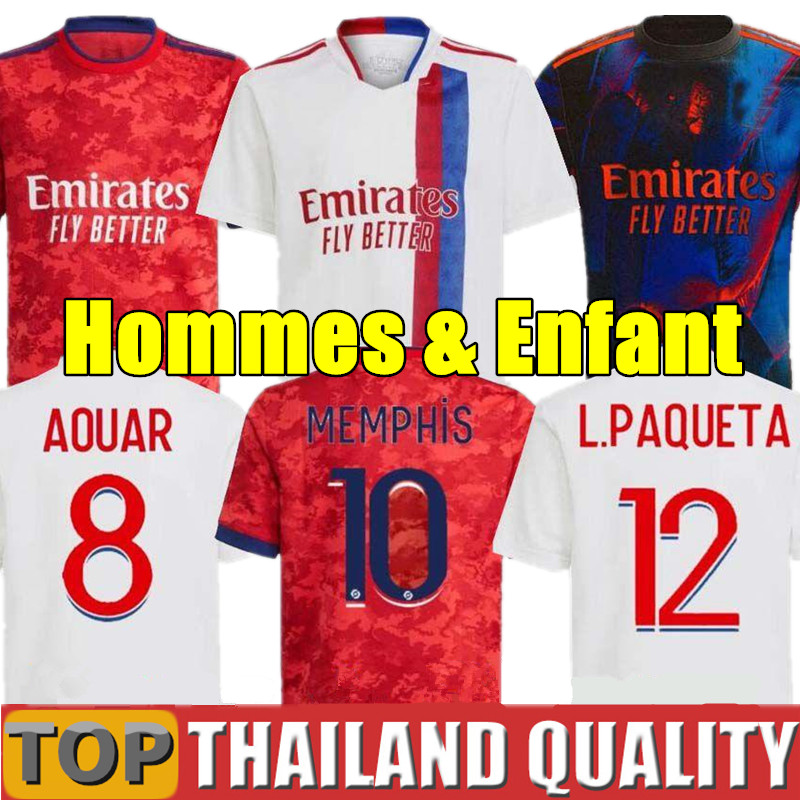 

21 22 Maillot Lyon Soccer Jerseys 4TH 2021 2022 Olympique Lyonnais OL digital fourth football shirt set TRAORE L PAQUETA LE SOMMER BRUNO G Men Kids kits uniforms, 21/22 home player - men