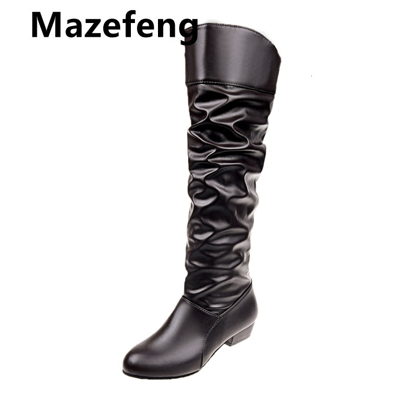 

Boots Slim Flat Thigh High Platform Women Thick Sole Over The Knee Shoes Black Winter Long 2021 V0JF, White