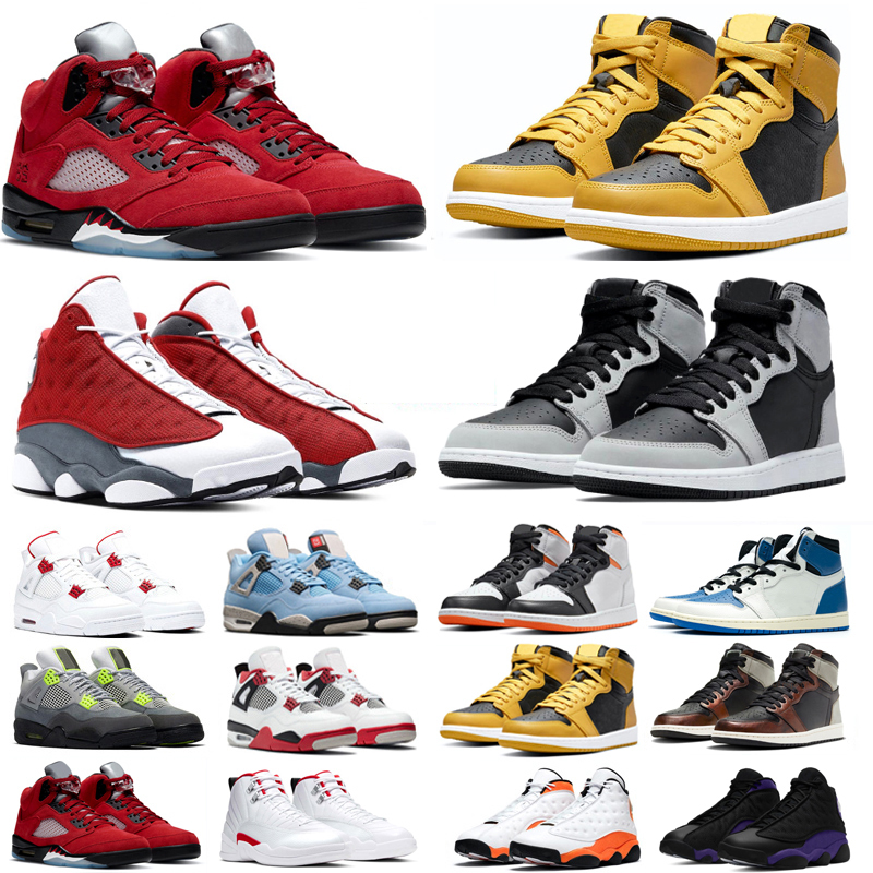 

1s OG Silver Toe Men basketball shoes Sneakers 4s Raging Bull White Oreo Neon University Blue Red Flint 13s mens trainers EUR 36-46, 1s 36-40 digital pink