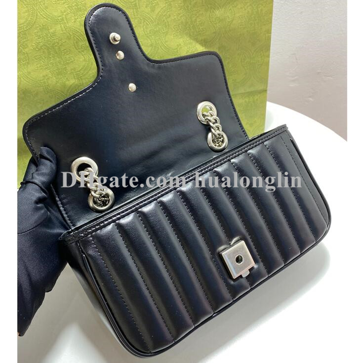 

Woman Bag Handbag purse Original box genune leather fashion bags handbags chain shoulder clutch, 16.5cm