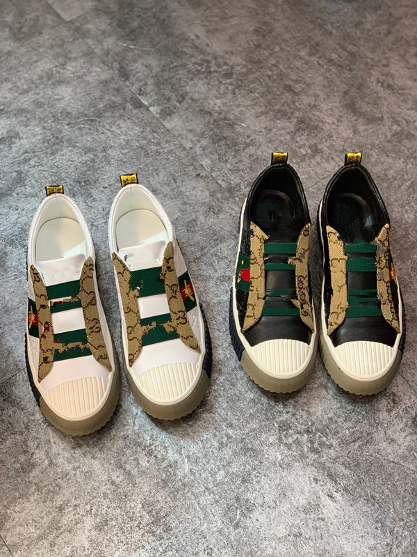 

2021Original Box Top Mens With Women shoe Luxury Designer Sneaker Man Casual Ace Shoes Green Red Stripe size 38-44, Black