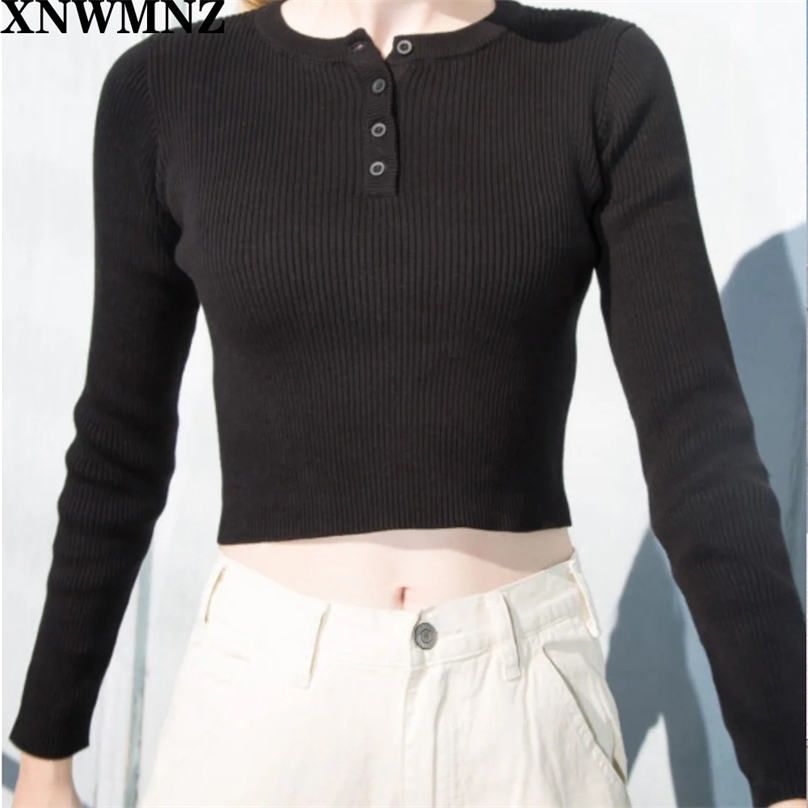 

Vintage High Waist Short Sleeve Basic T-shirt Streetwear Knitted Tshirt Female White Tee Crop Top for Women Clothing 210520