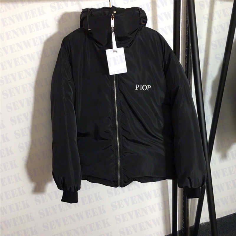 

Women Down Hooded Jackets Parkas Embroidery Letter Outerwear Winter Warm Long Sleeve Jacket For Female, Black