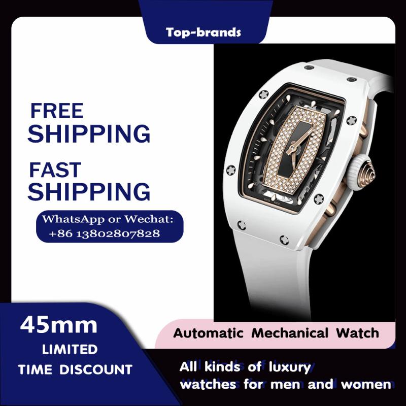 Wristwatches 2021 Ladies Elegant Watch Hollow Automatic Winding Movement Luxury Bracelet Travel Sports Mechanical-image-710066839