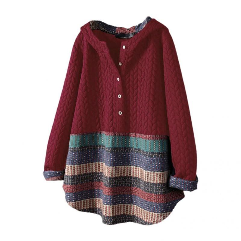 

Women's Jackets Women Coat Ladies Autumn Winter Loose Patchwork Warm, Black;brown