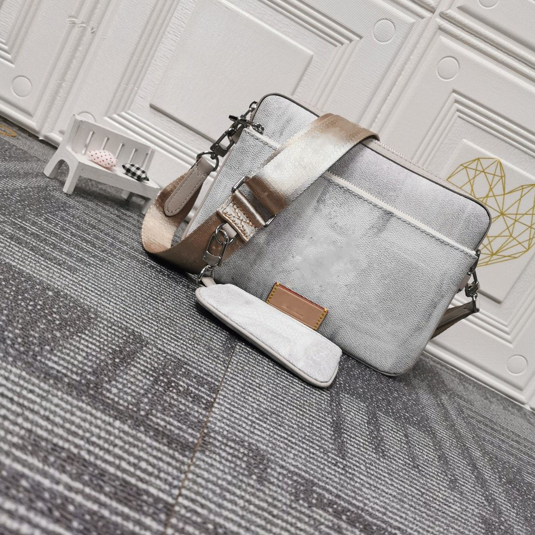 Sac messager trio de luxe de créateur nouveau sac à bandoulière Eclipse Reverse Damier Graphite taille: 26*5*18 CM