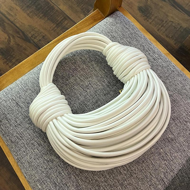 

Double Kont Handbag Women Pull Bread Tote Line Zipper Closure High-Quality Handbags Purse Plain Fashion Wallets Tie Knot