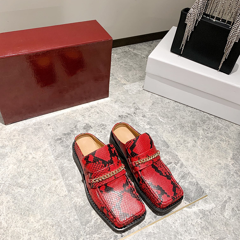 

Embossing Genuine Leather Women Casual Half Slippers Shoe Sandals Designer Lady Brand Leisure Moccasins Sandal Good Quality Style4, Style1