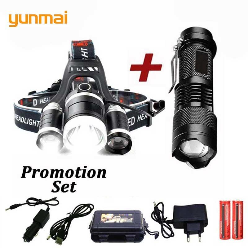UK Tactical 30000LM Rechargeable T6 LED Headlamp 18650 Headlight Head Lamp Torch 