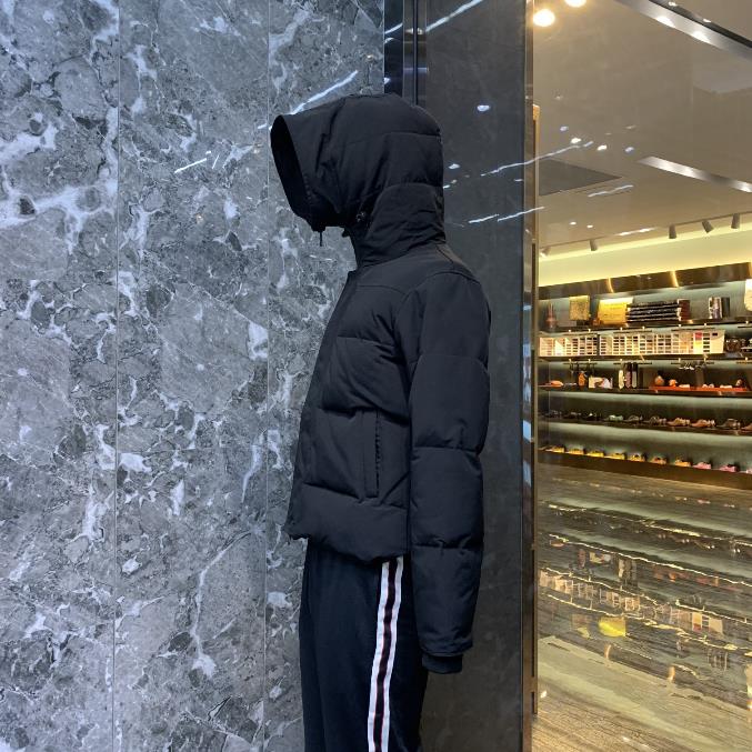 

Winter down jacket windproof waterproof warm coat real goose high quality parka selling hooded fashion men's style, Black