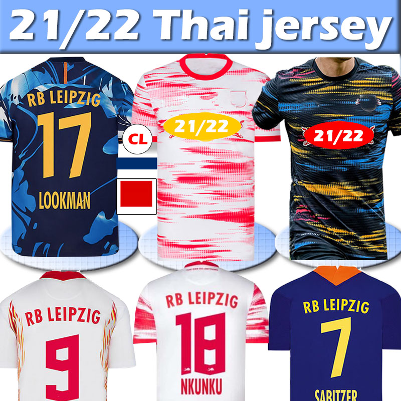 

2021 2022 RBL soccer jerseys POULSEN FORSBERG 21/22 Bundesliga SABITZER ADAMS OLMO Men kids kits camisetas de fútbol Football shirt Training Thai, Third