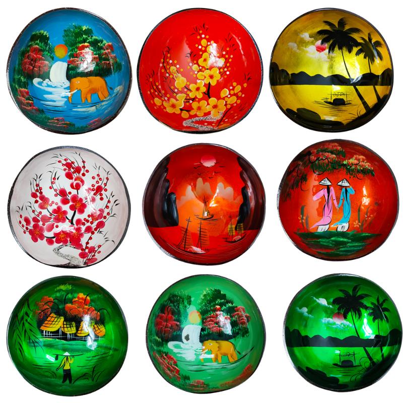 

100% Coconut Bowl Wooden Handmade Shell Bowls