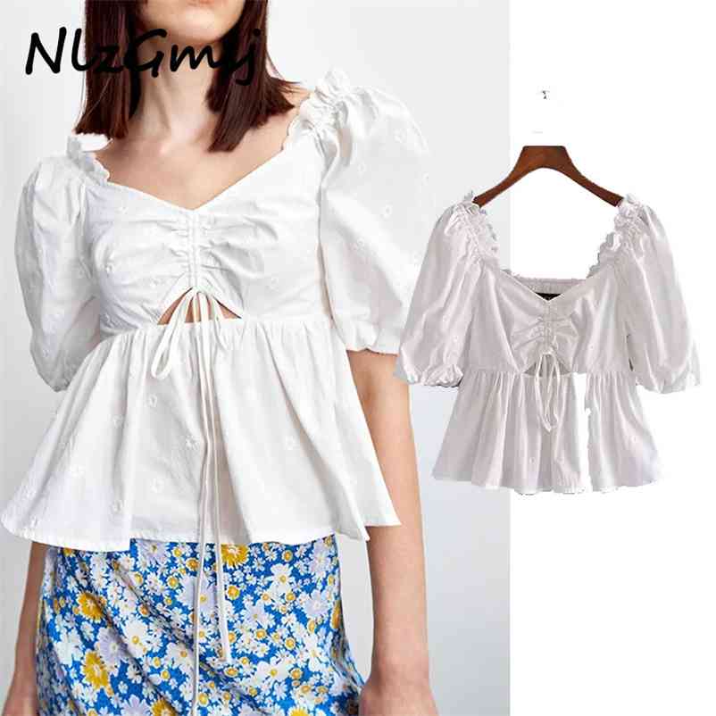 

Blouse Women Blouses France Style Simple Solid Woman Blusas Short Sleeve Spring Summer Shirts 04 210628, As picture