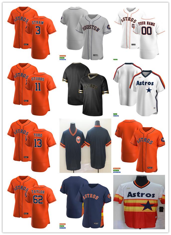 

Men Women Youth 3 Myles Straw 11 Garrett Stubbs 62 Blake Taylor 13 Abraham Toro Custom Baseball Jersey Blank orange white navy, Colour