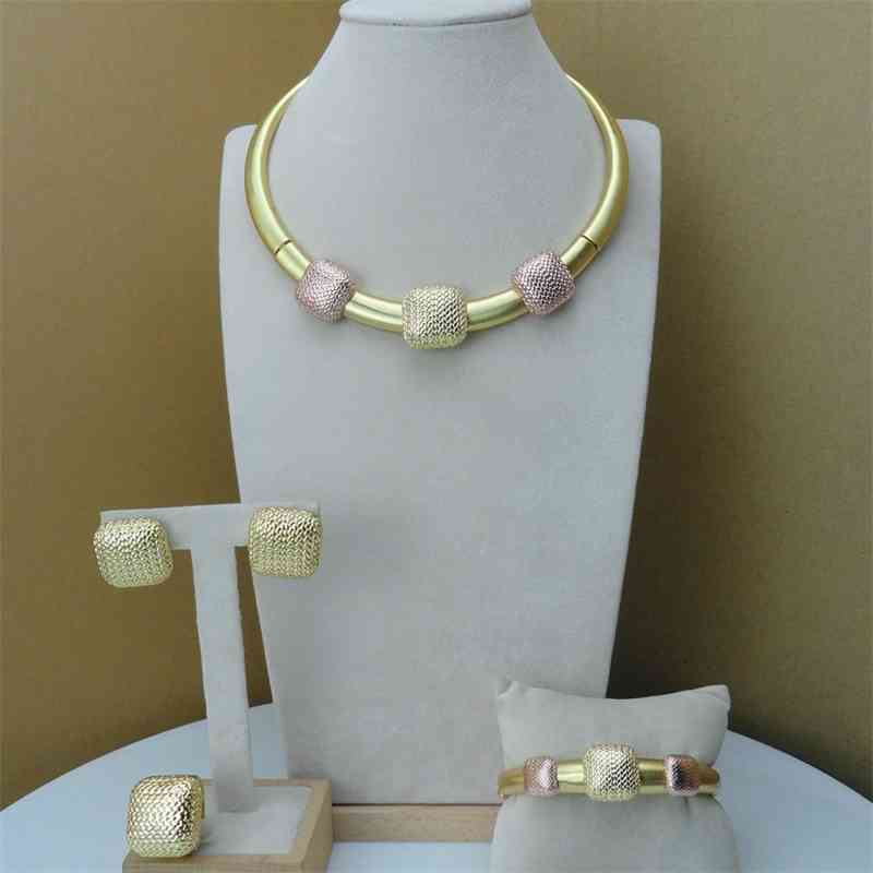 

Yuminglai Goldplated Dubai Costume Jewelry for Women FHK7498, Two tones