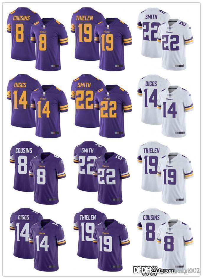 

Men Women Youth Minnesota Vikings 19 Adam Thielen White 8 Kirk Cousins Purple 14 Stefon Diggs Football Jersey 22 Harrison Smith, Black;red