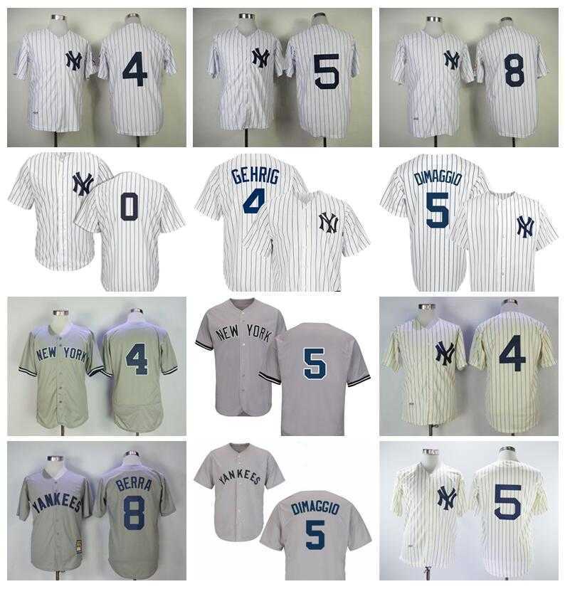 

1939 1951 Vintage Baseball Retire 0 Adam Ottavino Jerseys 4 Lou Gehrig 5 Joe DiMaggio 8 Yogi Berra Pinstripe Flexbase Cool Base Stitched, 0 white