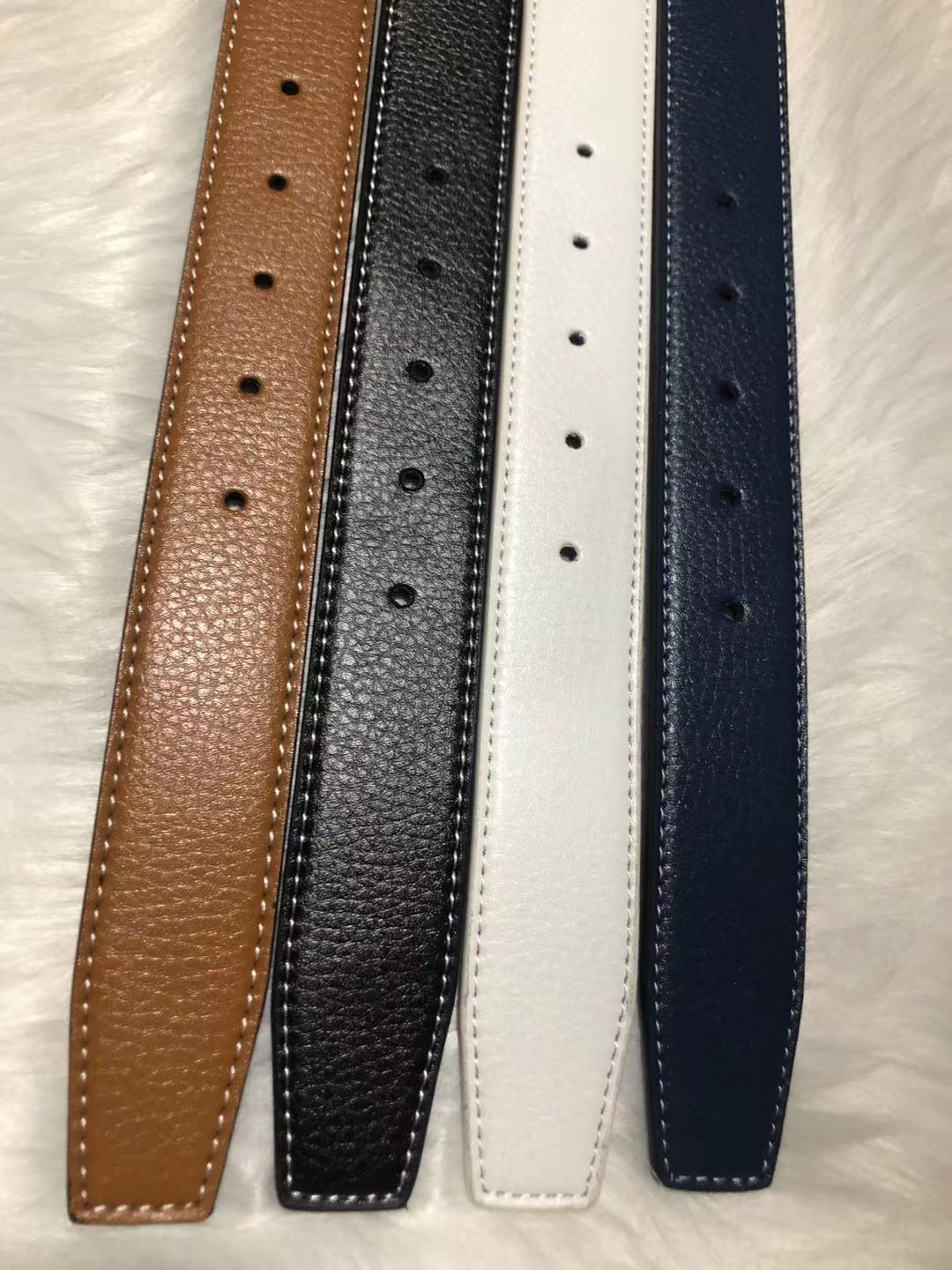 

Designer mens belt black brown 3.4cm 05