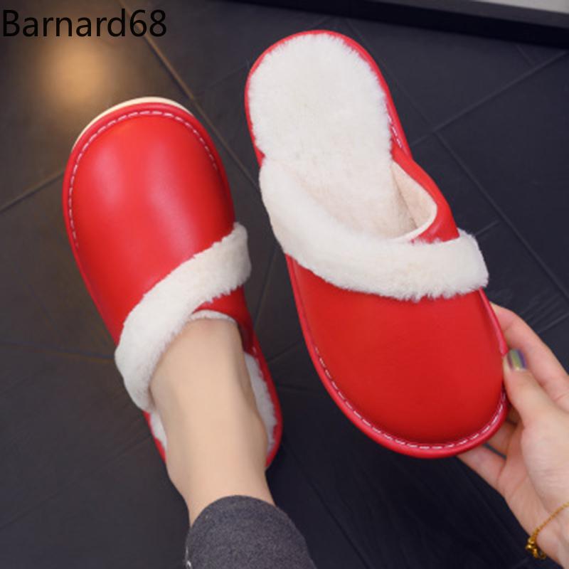 

Winter Plus Cashmere Warm Cotton Slippers Women Anti-slip And Wear-resistant Flat Shoes Indoor Fashion Couple, Black