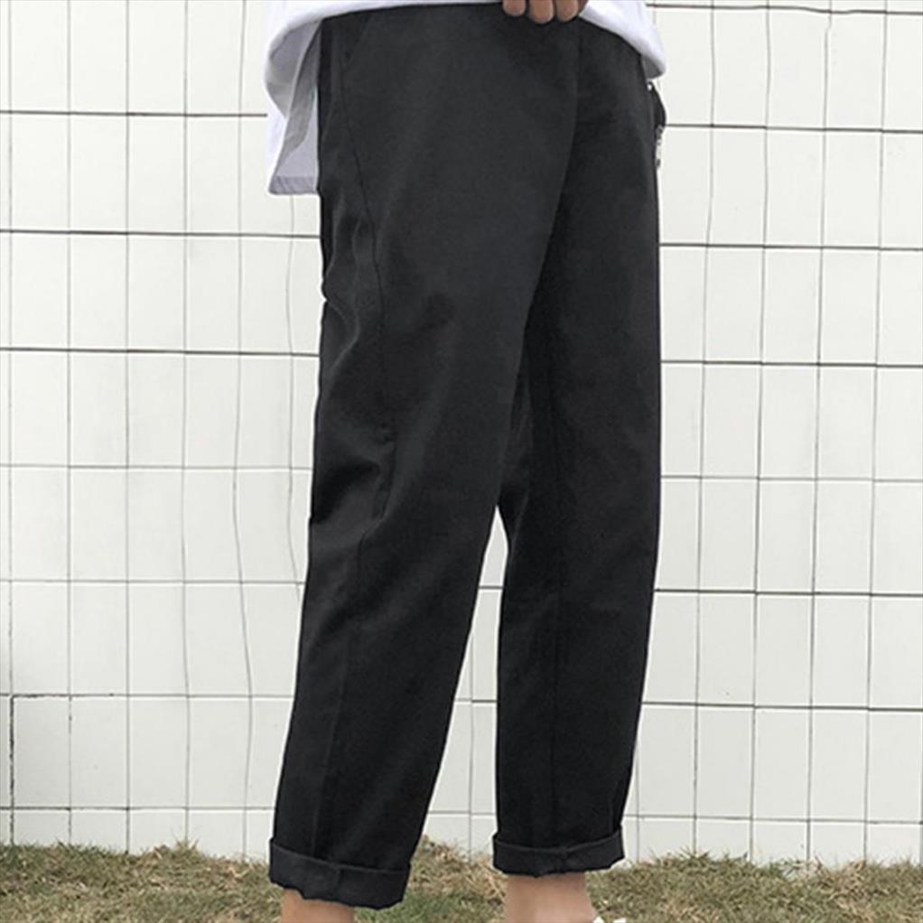 

loose style breathable polyester fiber women pant stretchy trousers harajuku sweatpants hip hop casual plus size 4xl, Black