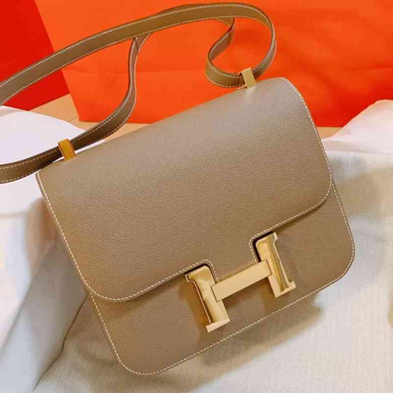 

Luxurys Designer Herme Women Handbags Spring and 2022 Summer Kangkang Fashion Classic Trend One Shoulder Slant Cross Portable Tofu Lock Small, White large size