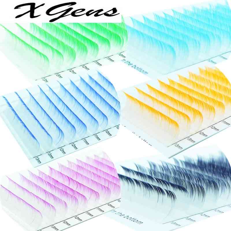 

C/D Curl 0.07/0.1MM 8-13MM Mix Length Color Fake Lashes Extensions Individual Colored Eyelashes False Mink Eyelashes