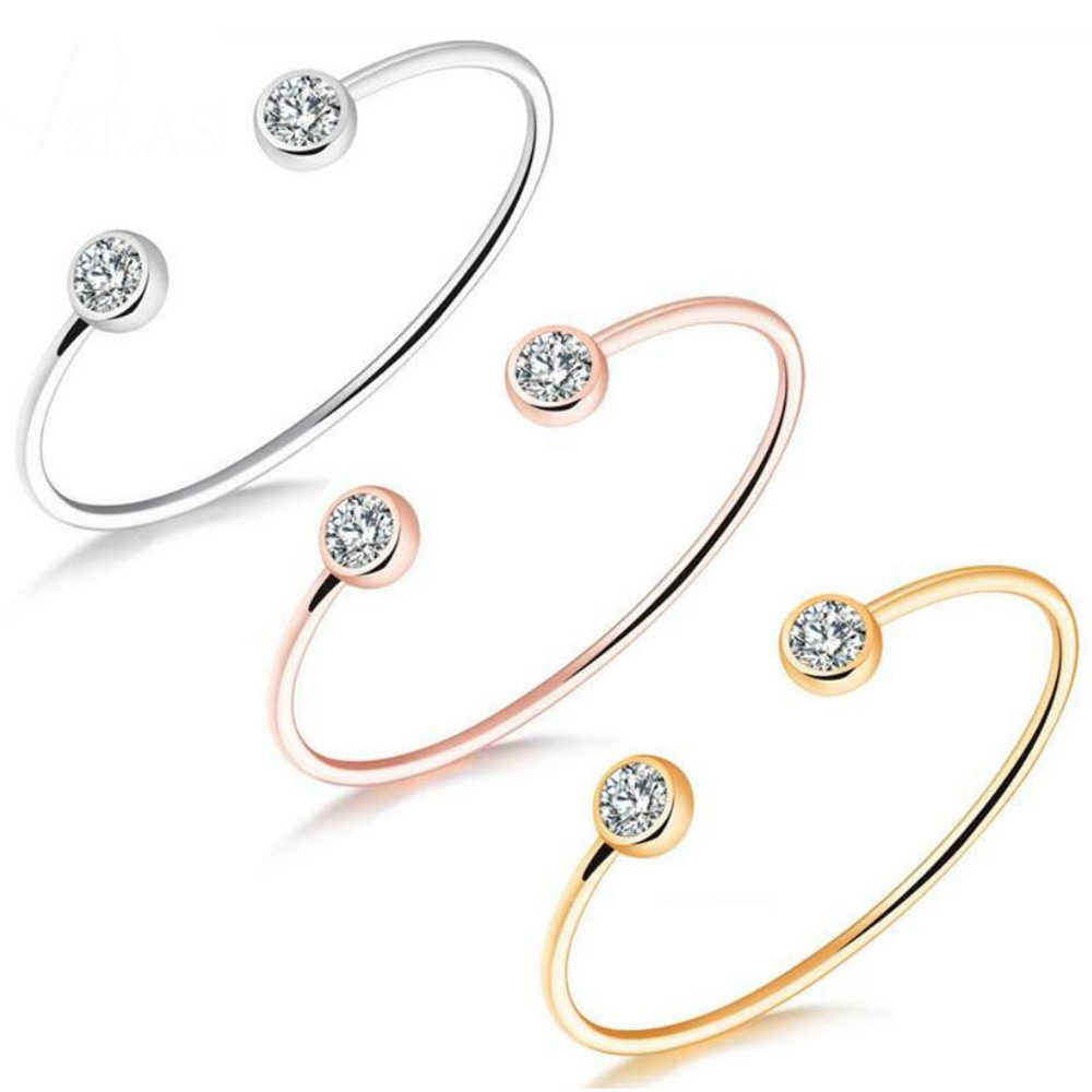 

Steampunk Women Bracelets & Bangles Big Round Cubic Zircon Maxi Cuff Bracelet Femme Jewelry Korean New Accessories Q0719