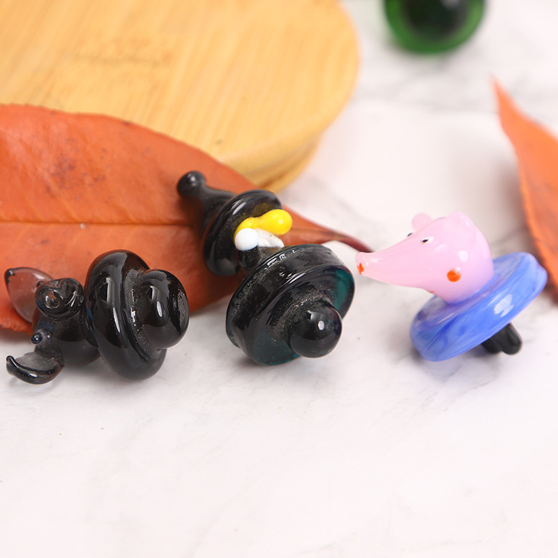 

Smoking Pipes artoon pig quartz cigarette nail cover high borosilicate creative glass cigar