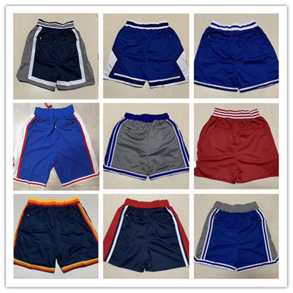 

Man Atlanta LA Chicago NewYork Houston Baseball Jersey Shorts Just Sports Wear Don Pant With Pocket Zipper Sweatpants Team Navy Blue White Black Grey Red, As pic