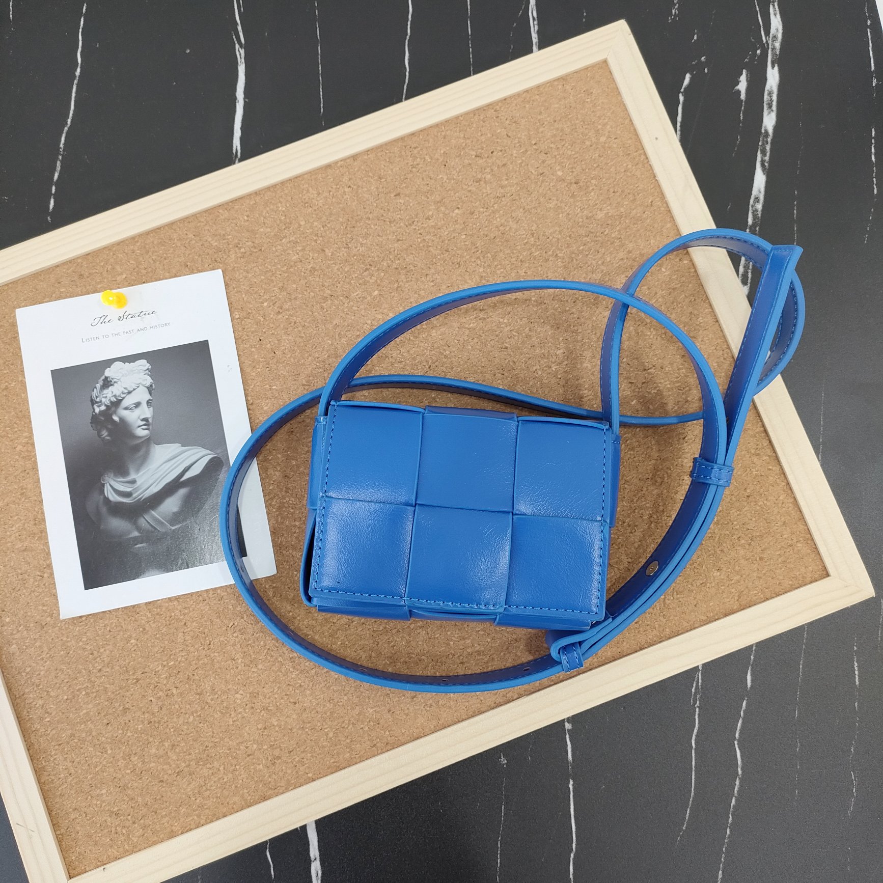 

Brand designer Cassette Knitted Mini shoulder bag Women handbags Weave crossbody purse with opp bag 061710, Blue