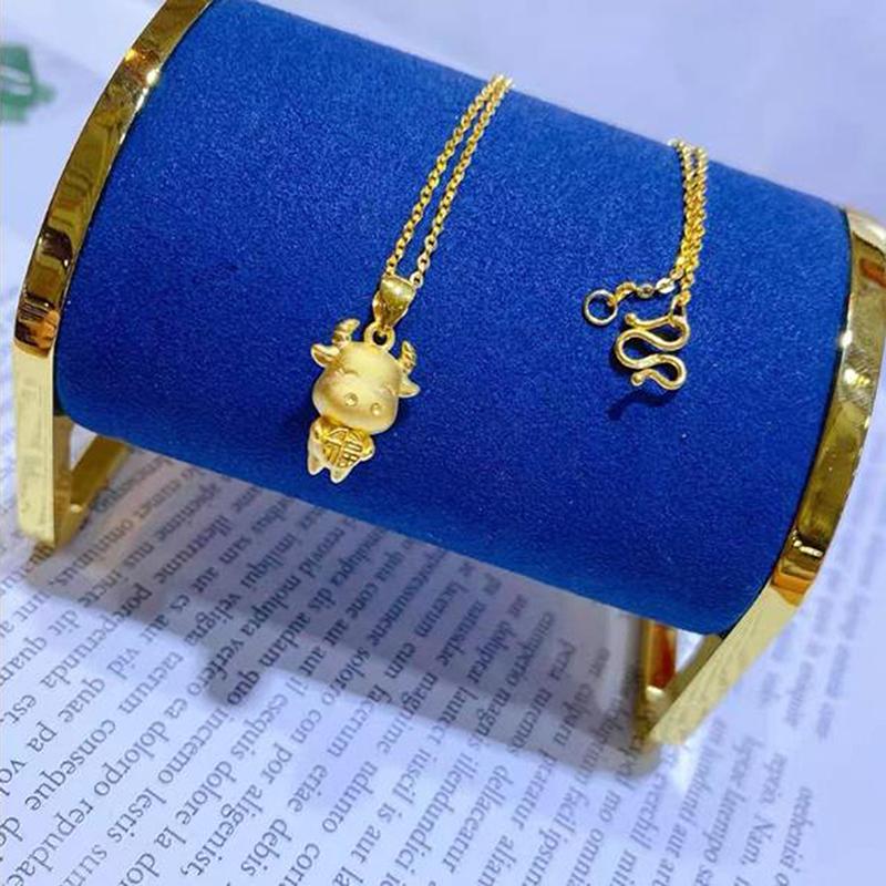 

Charms 1PCS Lucky 2021 Year Of Commemorative Coin Ox Gold Necklace Pendant Creative Gifts, Bronze;silver