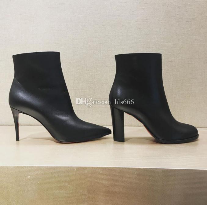 

LOUBOUTIN CHRISTIAN Luxury Designed Cate Boots For Women,Ladies Red Bottom Sole Ankle Boots Chains Paltform Heels Adox /Eloise Booty Win kok