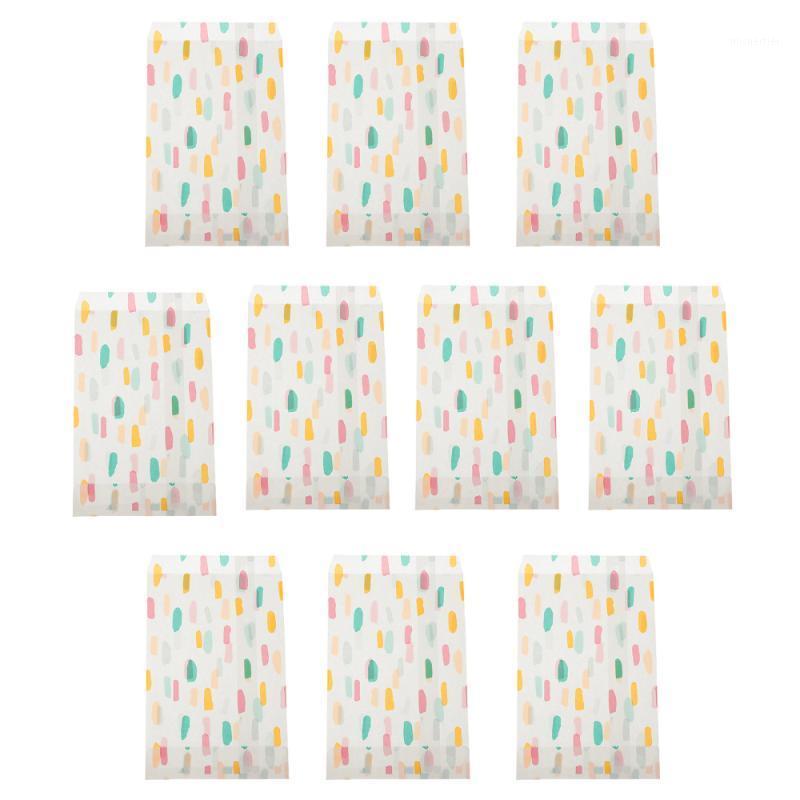 

Gift Wrap 10 Pcs Disposable Kids Candy Bags Practical Storage Bag Paper Dessert