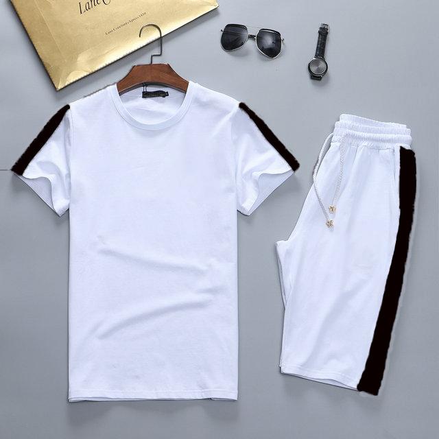

2021 Mens Designers Tracksuits t shirt Seaside Sets luxury Casual Sports European and American style Outfits letter Sportswears, Gray