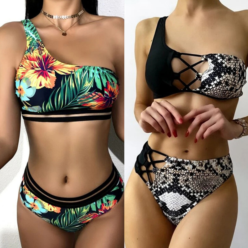 

2021 Bikini Set Thong Two Piece Swimsuit Women Sexy Push Padded Swimming Suit Dragon High Cut Biquini Beachwear Brasileo, No 12