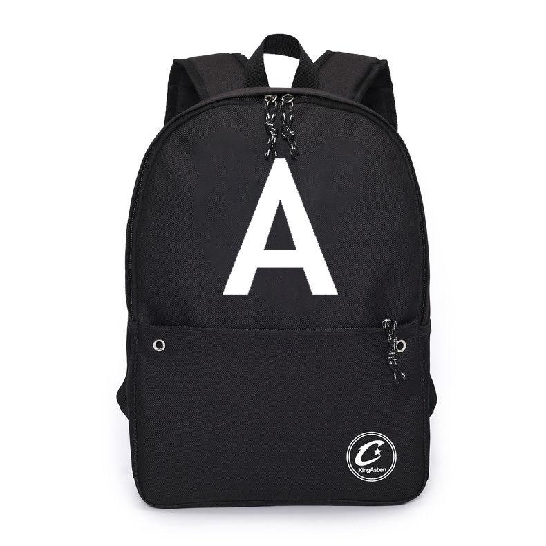 

Backpack Men Campus Style Harajuku Simple Oxford Canvas Casual Zipper Buckle Large Capacity Travel Bag