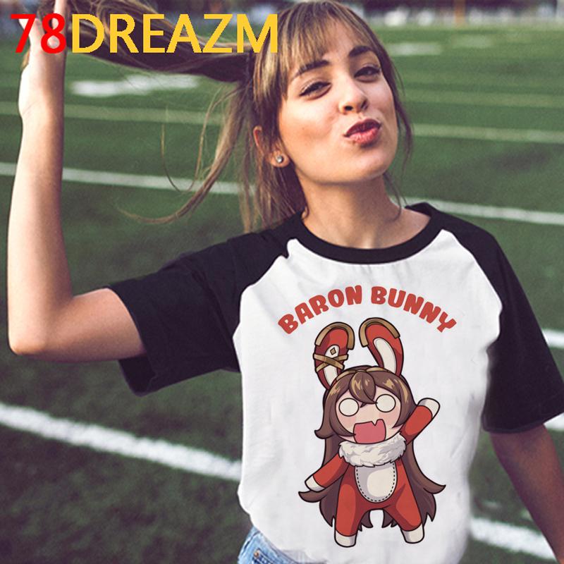 

Women's T-Shirt Genshin Impact Female Vintage Couple White T Shirt Print Tshirt Harajuku, 5641kkkk
