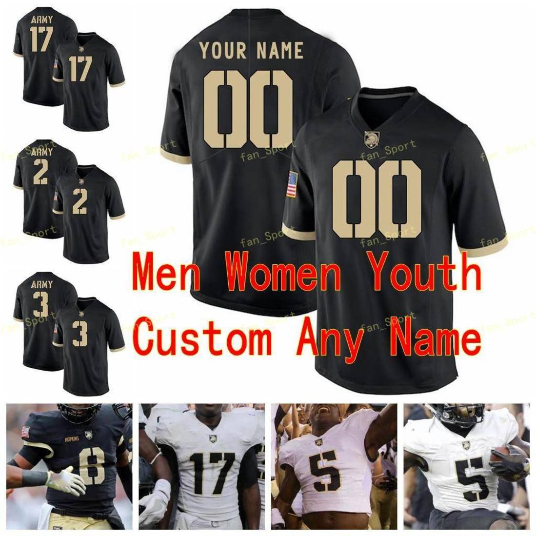

NCAA College Jerseys Army Black Knights 5 Kell Walker 53 Arik Smith 54 Cole Christiansen 56 Kenneth Brinson Custom Football Stitched, As