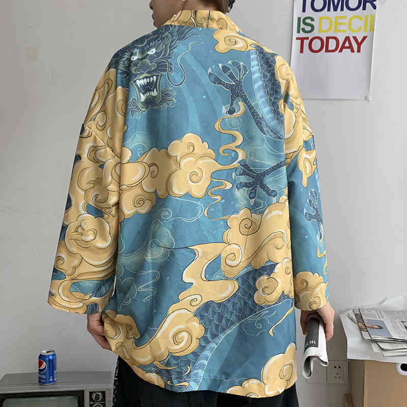 

Women's Blouses & Shirts Japanese shirt men kimono Chinese geisha arrival street clothing harajuku K7MM, Gold