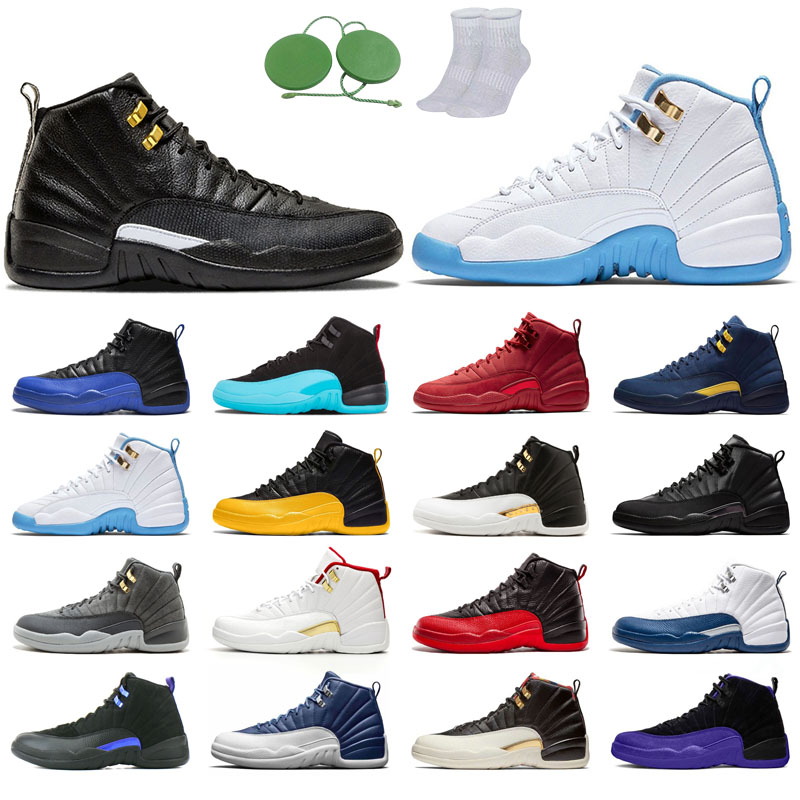 

12s man basketball shoes winterized wings University Gold Blue the color taxi reverse flu game o-black Michigan gym red gamma french FIBA Dark grey concord CNY stone, French blue