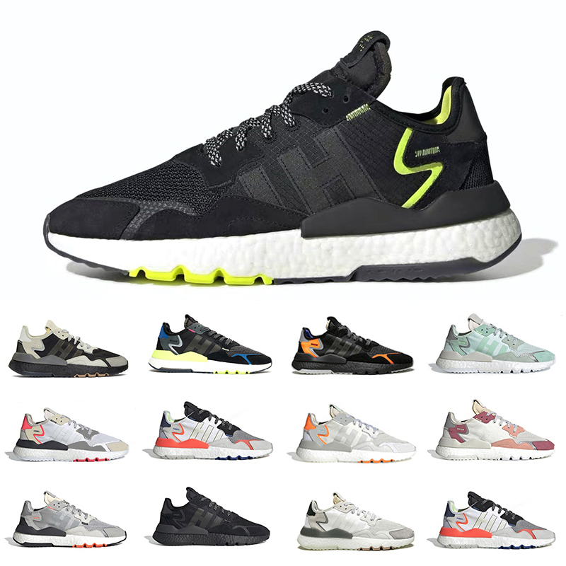 

2022 Mens sneakers Nite jogger shoes Black Volt Signal Green Core White Red Blue Pride Periwinkle Res Grey Two Solar Orange Grey Pack men women trainers sports shoe, Item#30