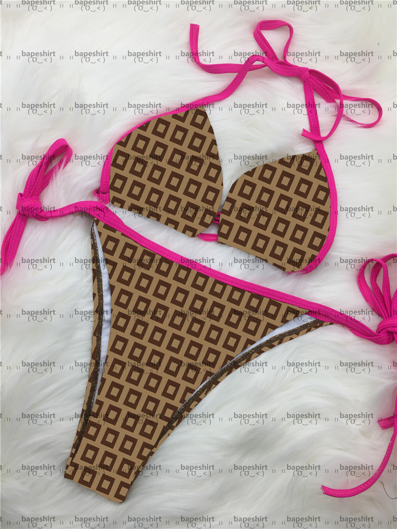 

Fashion Print Bikinis Hipster Padded Women' Push Up Swimsuits Outdoor Beach Tourism Vacation Must Bandage Wear